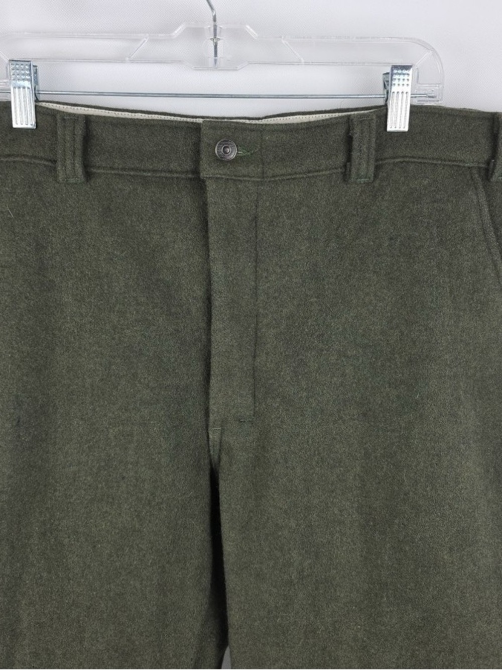 Green Very Heavy Pure Wool Trousers vintage 60s or 70s